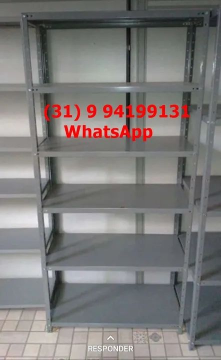 Estante Prateleira para Comércio e Lar Funda 40cm com Reforço Ômega - Entrega Grátis! Nova - Foto 3