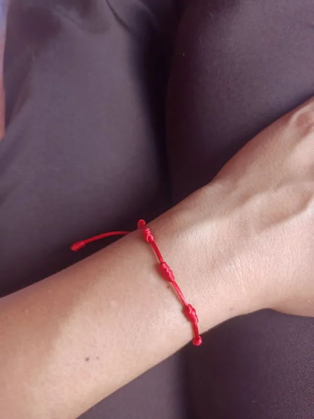 Pulseira Vermelha Kabbalah 7 nós de proteção  - Foto 5