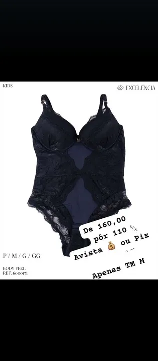 BODY. Excelência lingerie disponível na côr vermelha