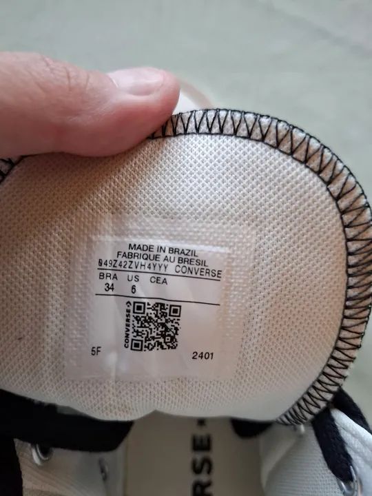 Tênis Converse Chuck taylor All Star Modern Lift preto 34 usado apenas 1 vez seminovo - Foto 5