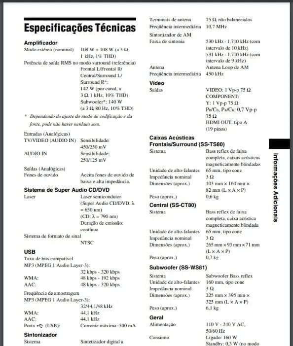 System Home Theater Sony Dav-dz275 - Leia Descrição - #av (Usado)  - Foto 5