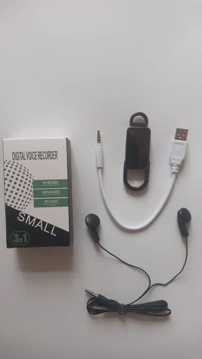 Gravador De Áudio Chaveiro Espião Ativada Por Voz Mp3 32 Gyga - Foto 4