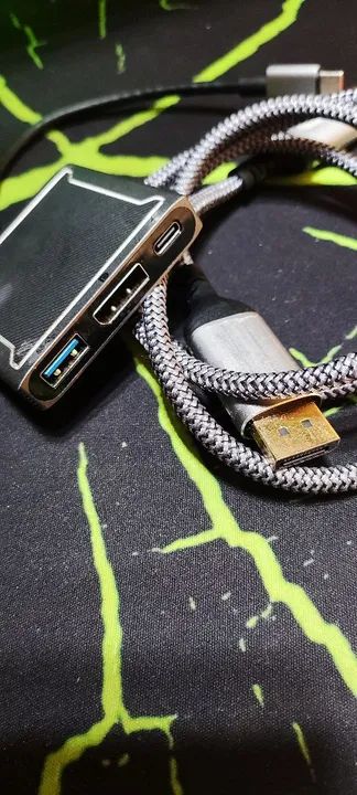 Dock heb tipo c e  displayport com cabo DP 8k
