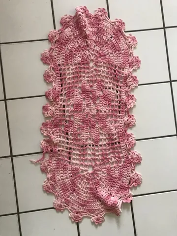 Tapetes de Crochê Redondo Rosa - Crochê Vitória