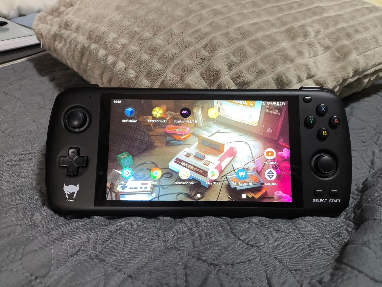 Ayn Odin Lite 6gb RAM + 128gb ROM em excelente estado lotado de jogos - Foto 6