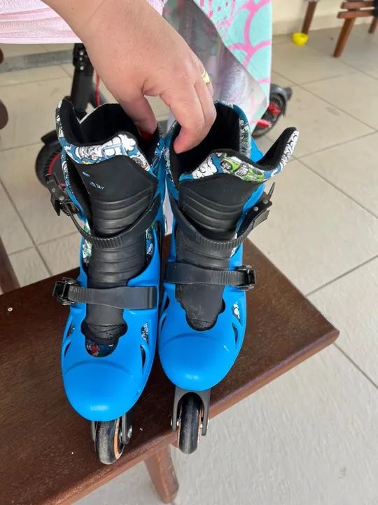 Patins Infantil Tamanho 33 a 36 - Hot Wheels - Foto 2