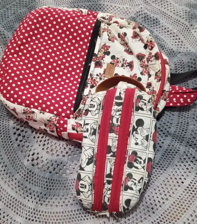 Mochila e Estojo Escolar Mickey&Minnie  - Foto 4