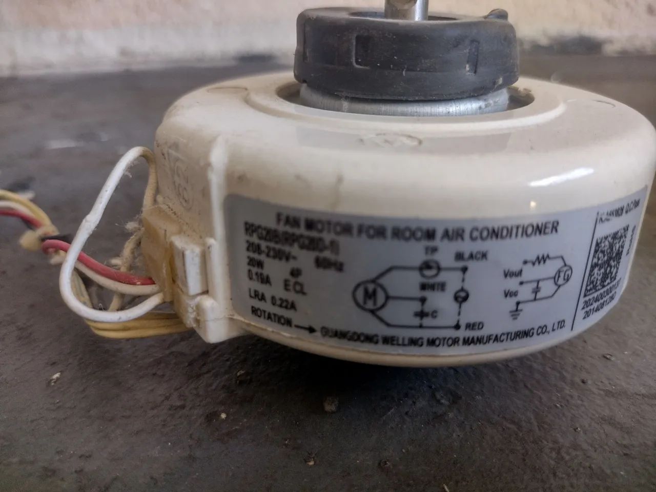 Motor Evaporadora split 220V 7.000 a 12.000BTU/h (Cód. RPG20B (RPG20D-1) - Foto 6