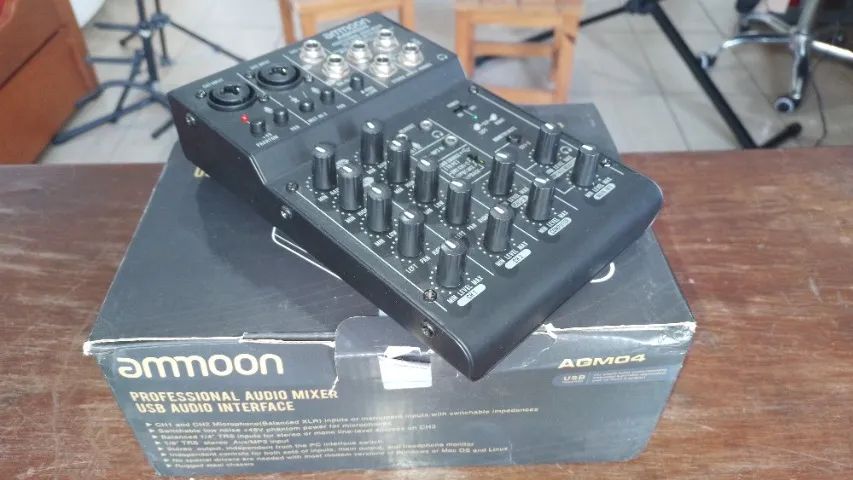 Aammoon AGM04 4-Channel Audio Interface, Digital Audio Mixer64318195808003122