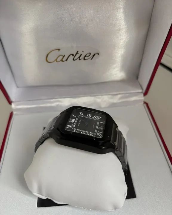 Relógio Cartier Santos All Black Automático - Foto 2