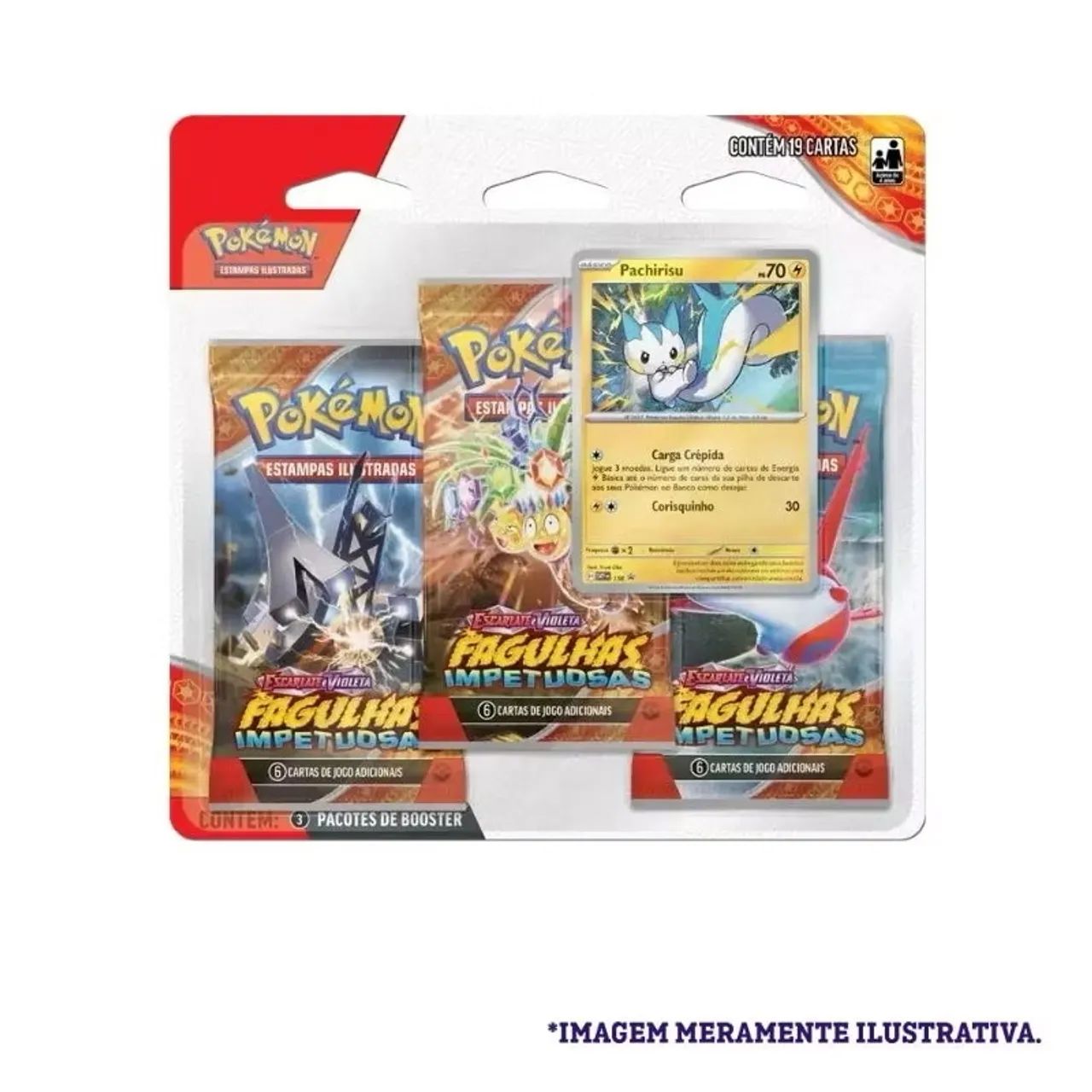 Triple Pack FAGULHAS IMPETUOSAS booster Pokémon TCG - Foto 2