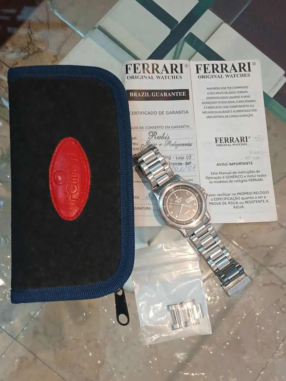 Relógio Ferrari Sport Original - Aço Inox + Caixa + Certificado - Foto 5