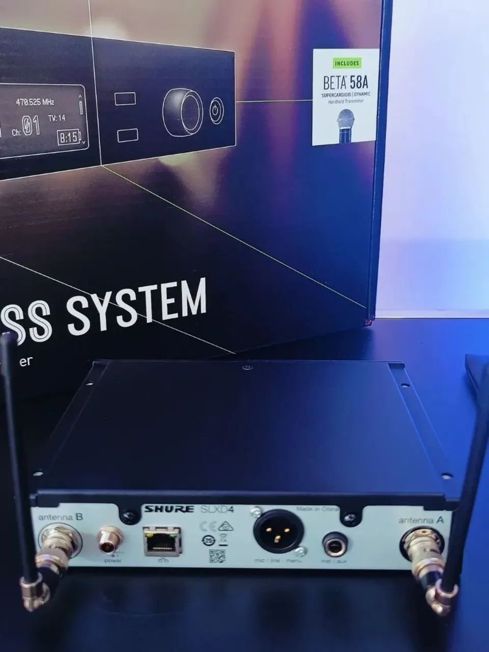 Microfone Sem Fio Profissional Sistema Digital SLXD24 BETA 58A - Foto 5