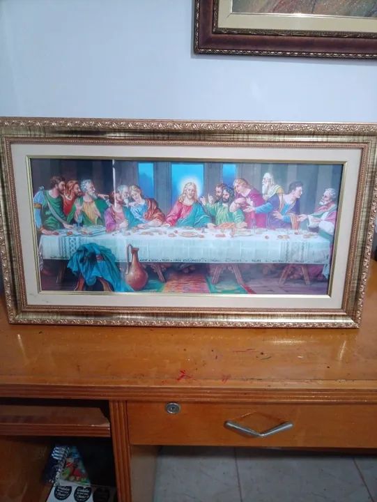 Quadro Decorativo - A Santa Ceia tampo Vidro  - Foto 2