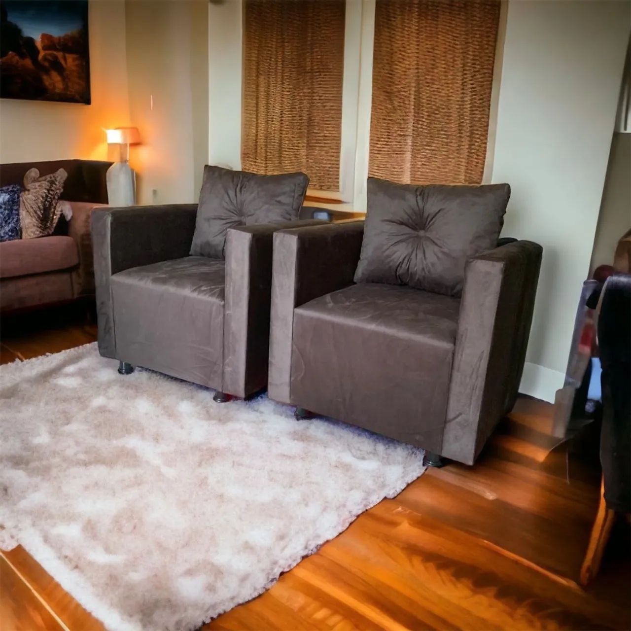 Poltrona de um lugar com almofada soltas em tecido Suede várias cores novos - Foto 5