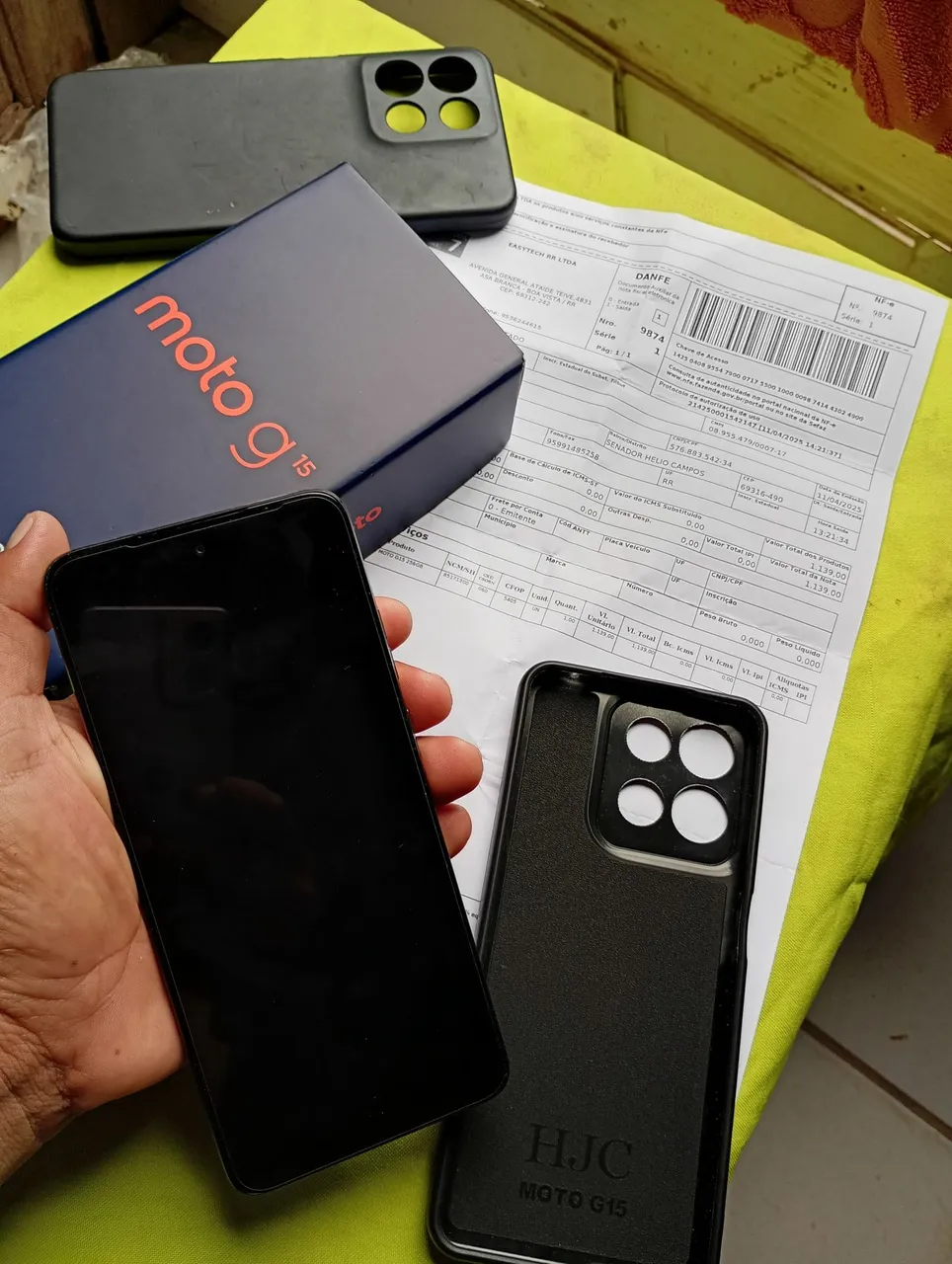 Vendo celular Motog 15 novo com nota fiscal