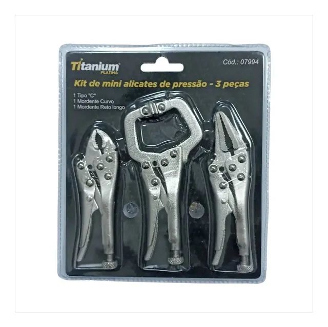 KIT ALICATE PRESSAO COM 3 PECAS TITANIUM 