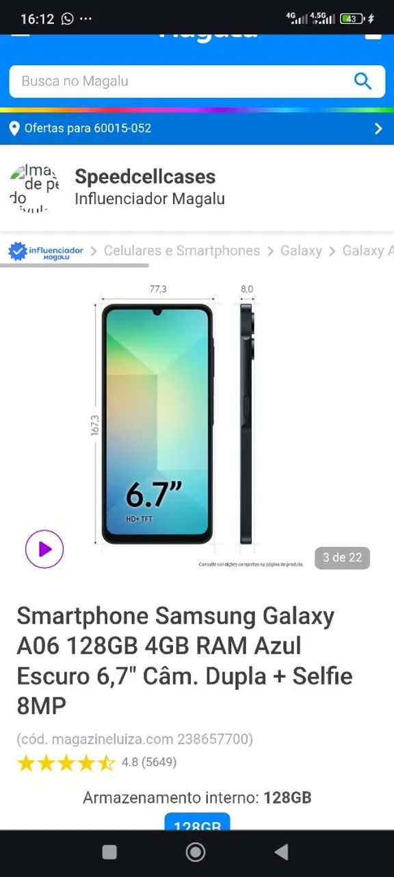 Promoção a06 note 60 a3 avista - Foto 2