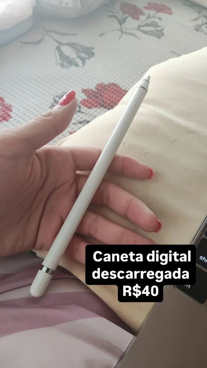 Caneta digital Apple Pencil (1ª geração) - Descarregada