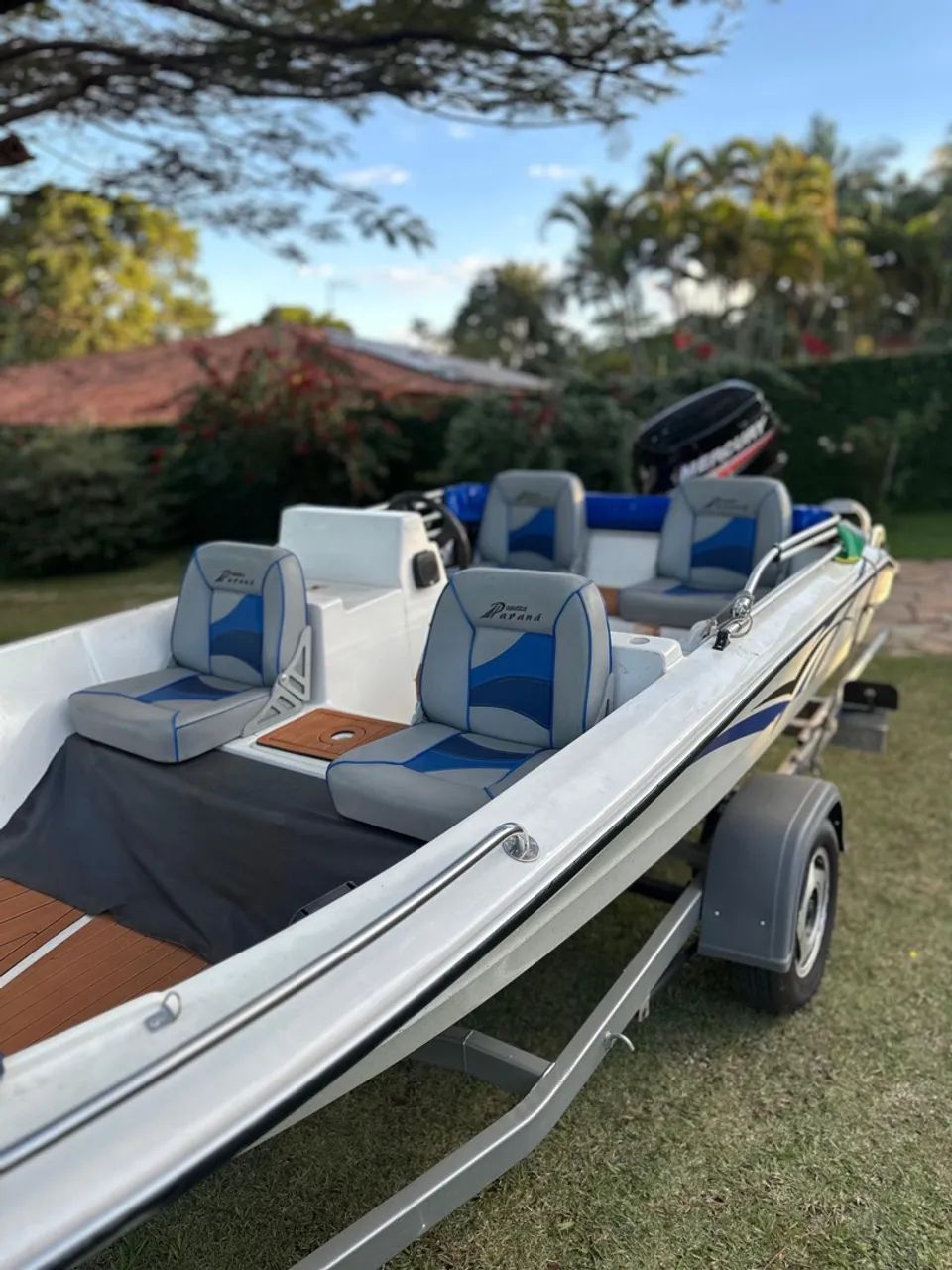 Lancha com motor novo - Foto 3