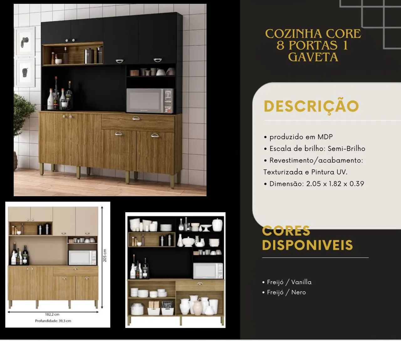 Armário de Cozinha Completo core - Foto 2