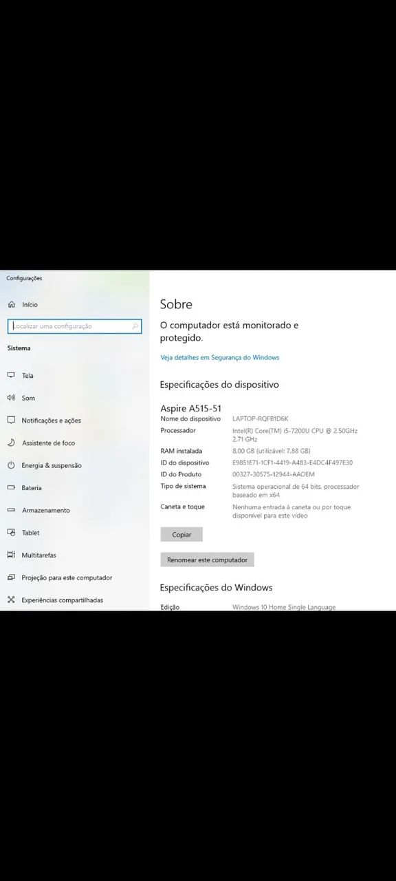 Notebook i5 8 de ram