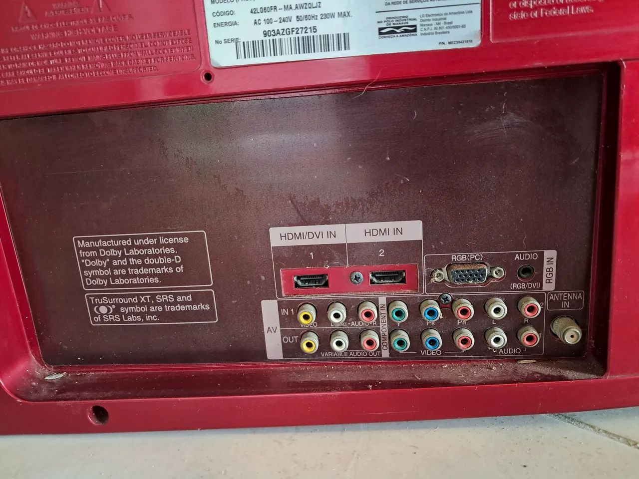 TV LCD LG 42 polegadas Scarlet FULL HD - Foto 3