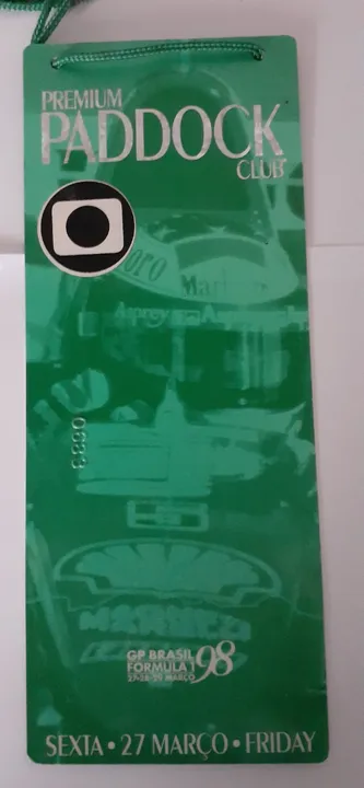Credenciais F1 Gp São Paulo 1998