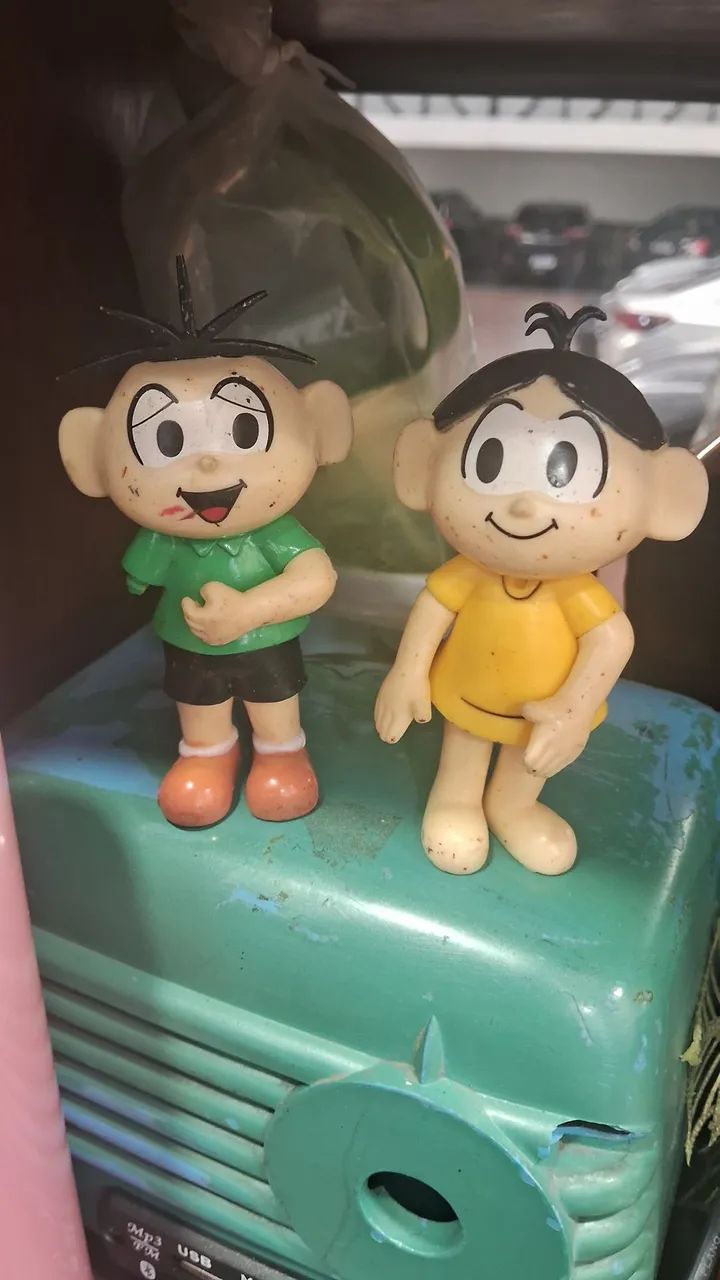 Bonecos Turma da Mônica Cebolinha e Magali 