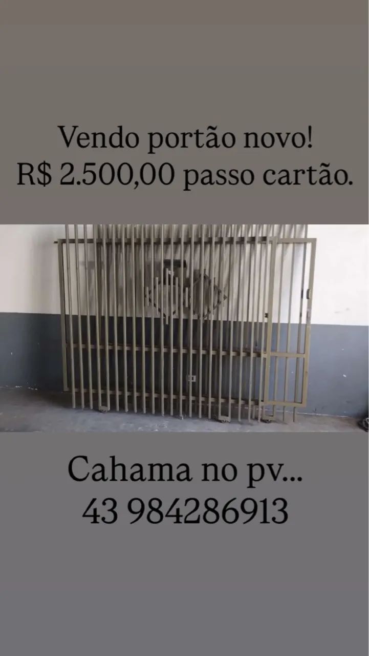 Vendo Portão Casa Germinada 