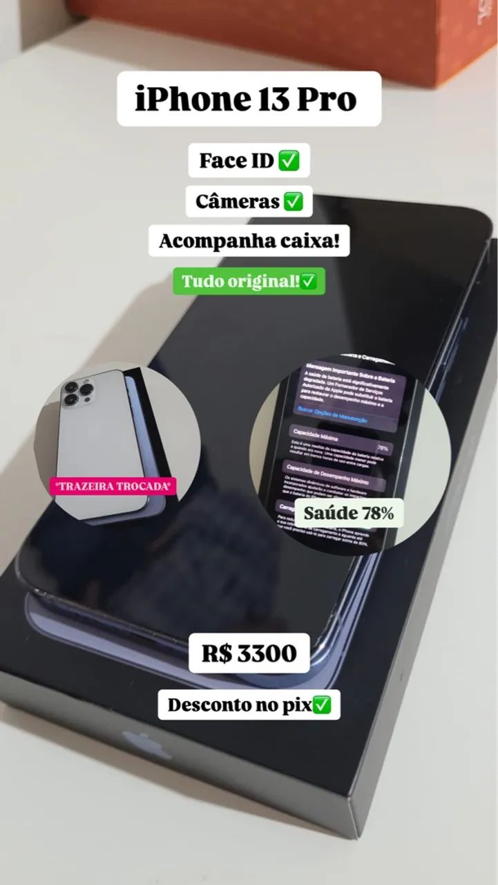 iPhone 13 Pro - Somos Loja - Temos Garantia - Foto 3