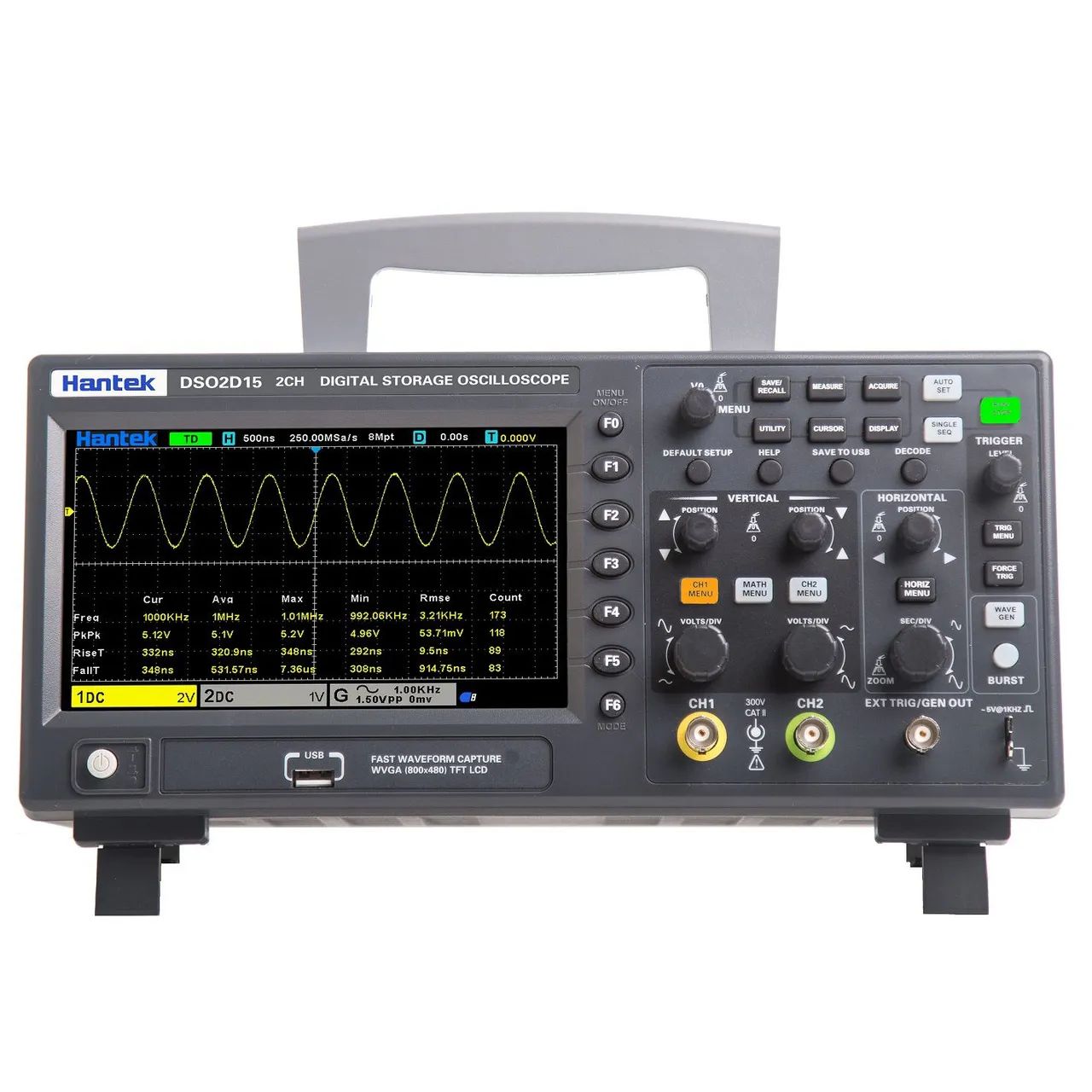 OSCILOSCÓPIO DIGITAL HANTEK DSO2D15 NOVO - Foto 2