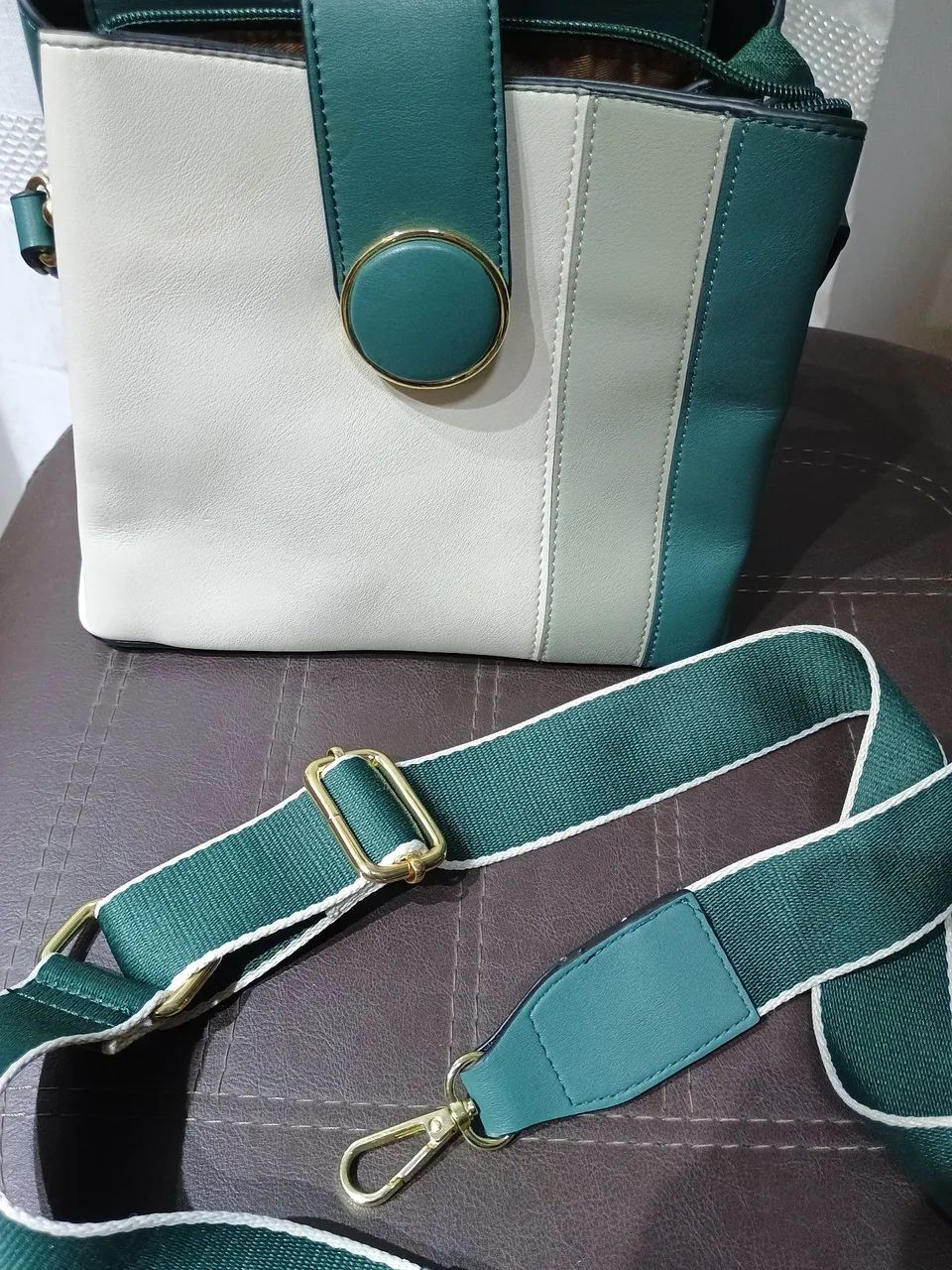 Bolsa feminina courino verde - Foto 4