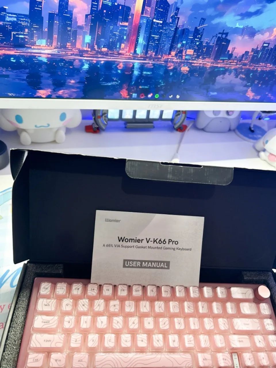 Teclado womier v-k66PRO pink - Foto 3