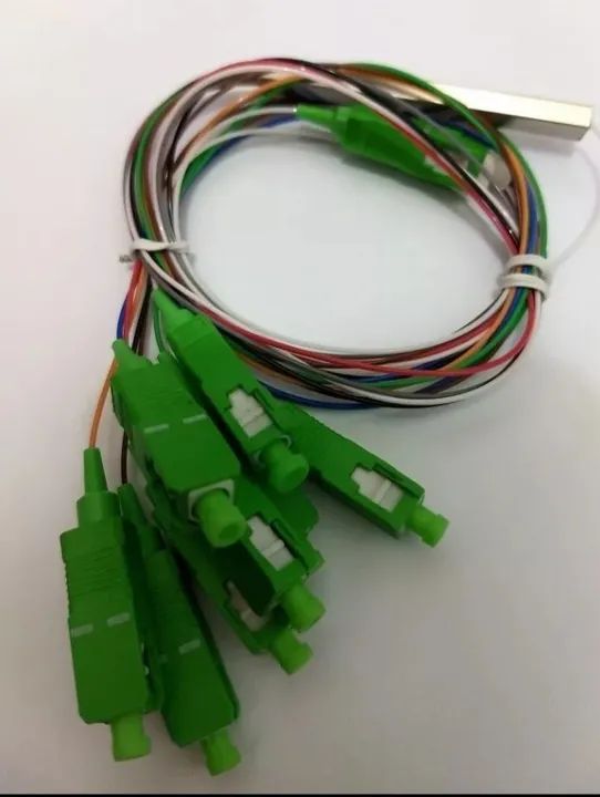 Kit com 10 splitter plc fibra óptica divisor 1x8 sc apc anatel 2flex - Foto 4