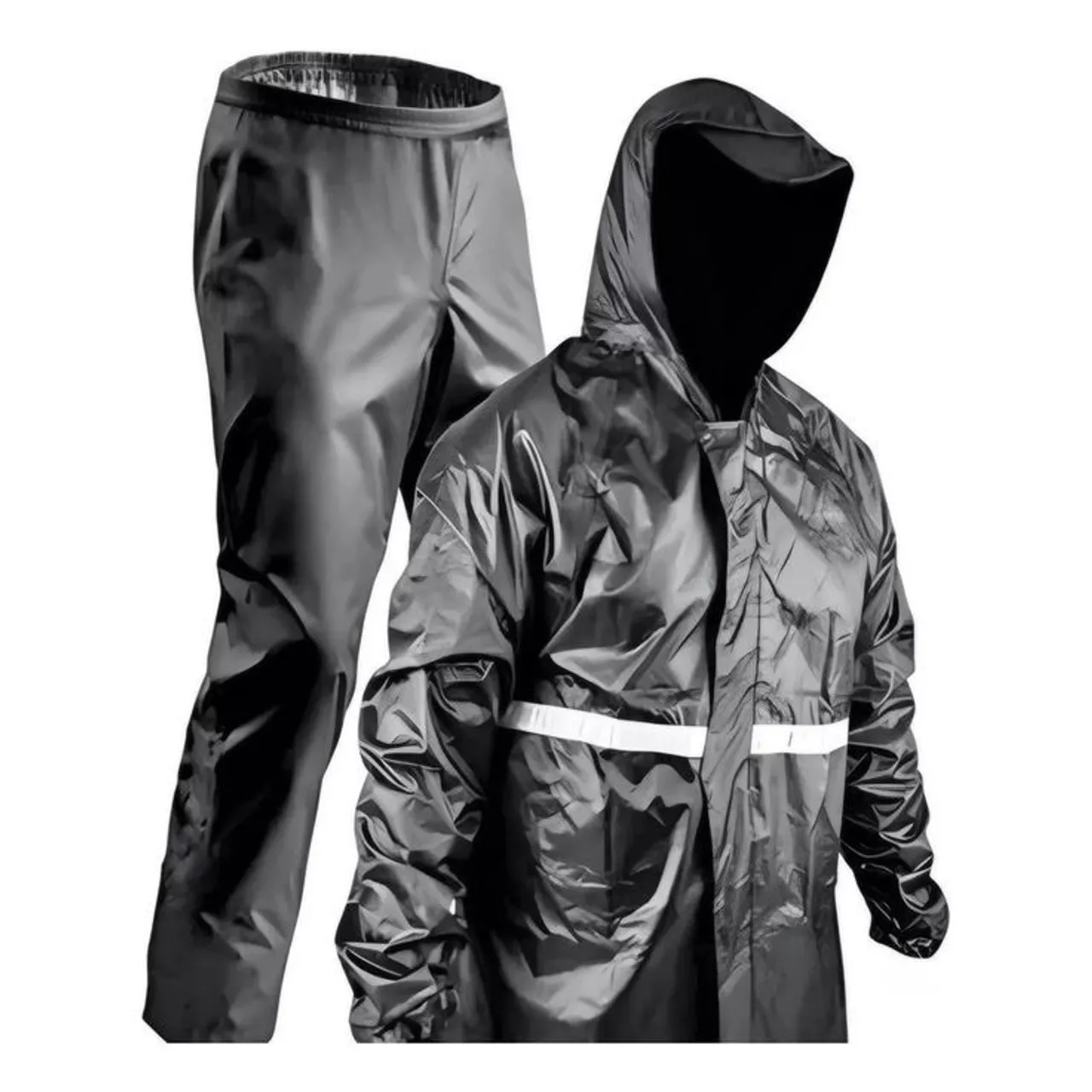 Conjunto de Chuva Impermeável Preto