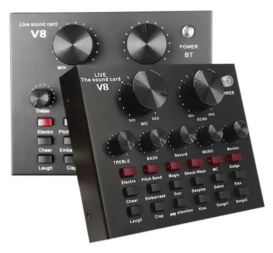 Mesa De Som V8 Áudio Usb Smart Conjunto Interface Externa 5v