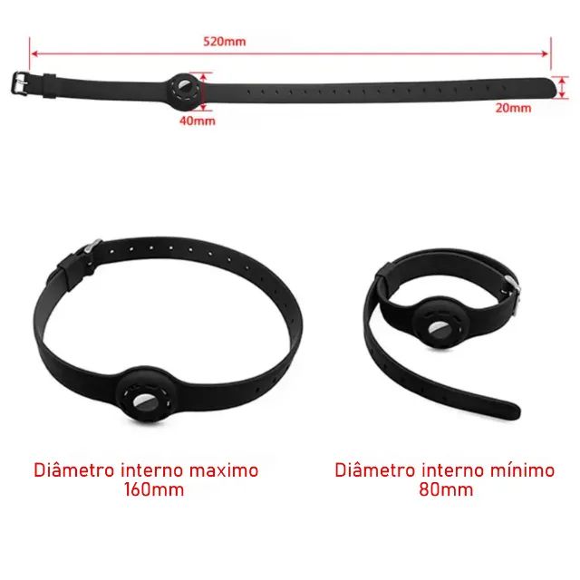 Coleira Pet De Silicone Para Apple Airtag - Foto 2