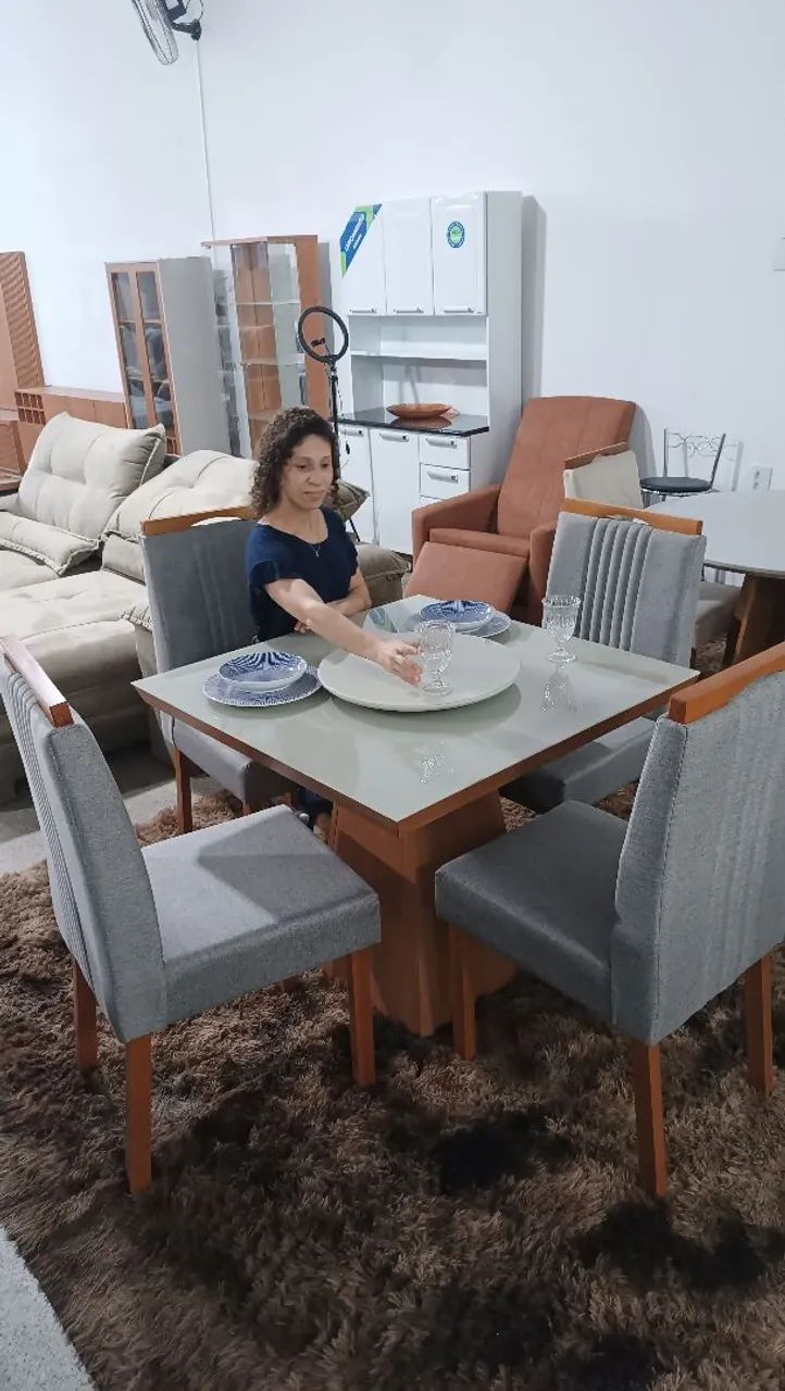 Mesa de jantar com 4 cadeiras dicasabh - Foto 5