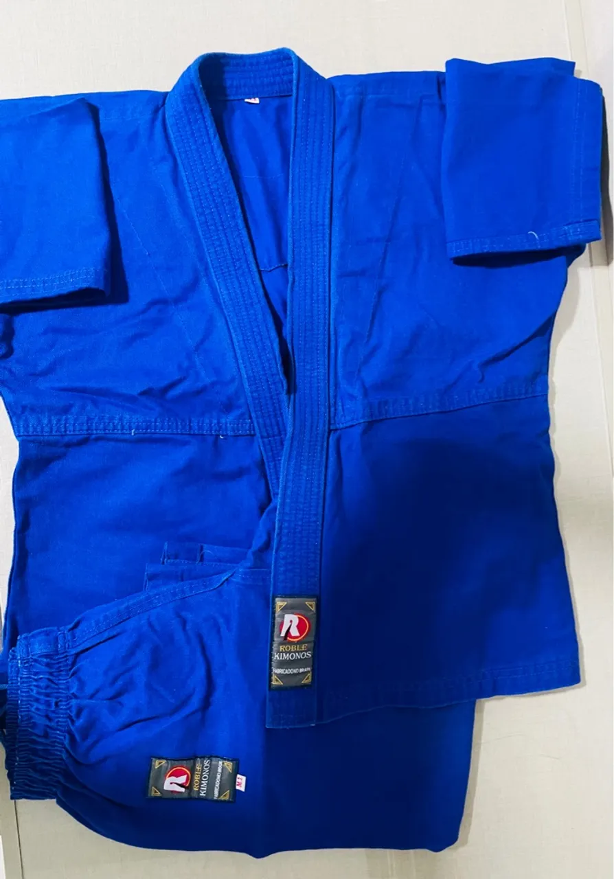 Kimono Infantil Azul Roble