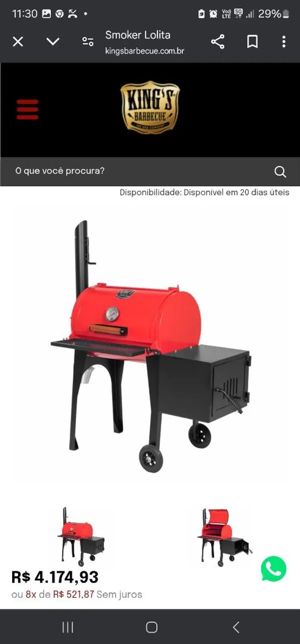 Churrasqueira Smoker Lolita King's Barbeque