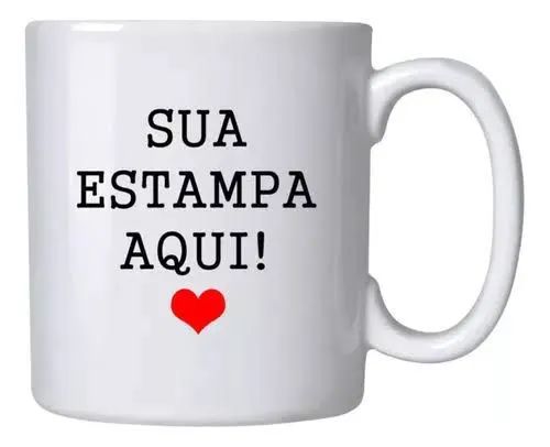 Caneca de cerâmica Branca Personalizada 64842080807043120