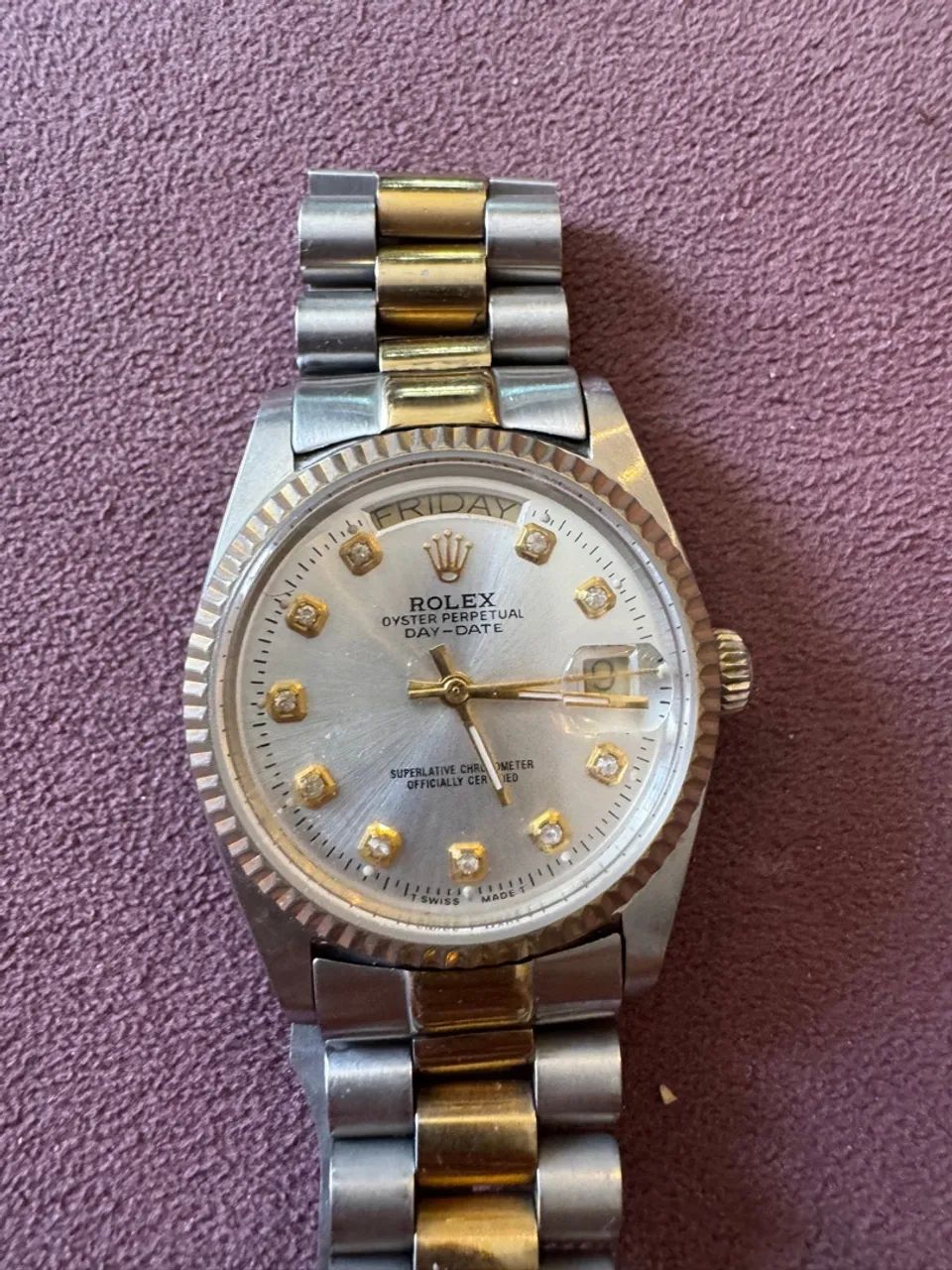 Rolex Oyster Perpetual Day-Date Automático Bicolor Relógio icônico
