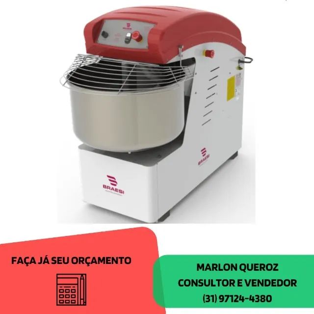 Amassadeira 25/40 Quilos Espiral Braesi Nova