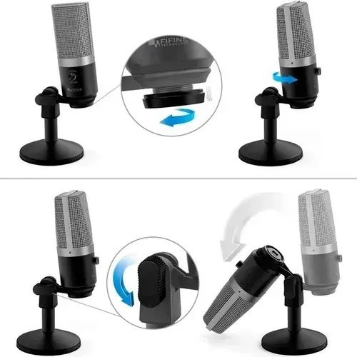 Microfone Fifine K670 Condensador Cardioide cor silver - Excelente Custo Beneficio - Foto 4