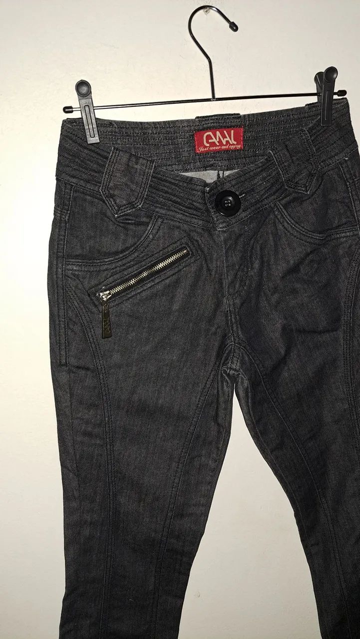 Calça Jeans Feminina Preta com Detalhes - Foto 3