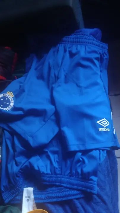 Short de Futebol Azul com Estrela Branca - Foto 4