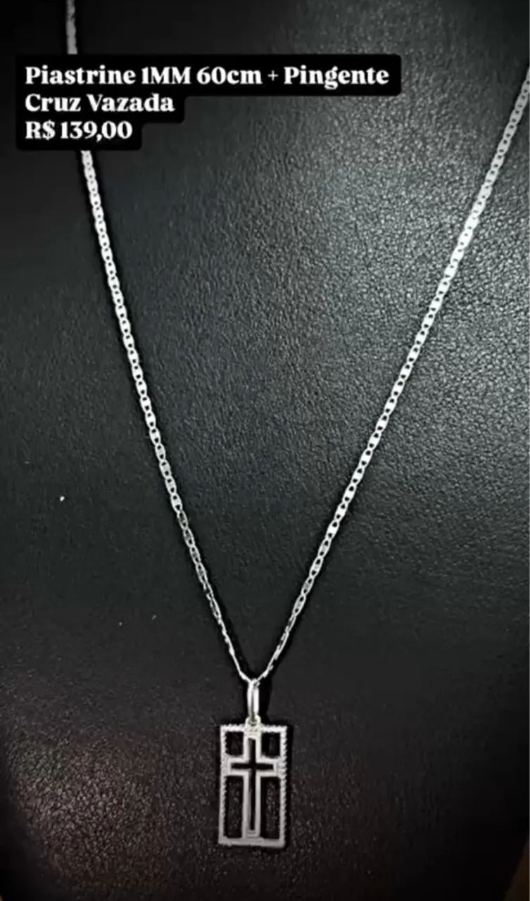 Corrente Prata 925 1MM 60cm - Foto 4