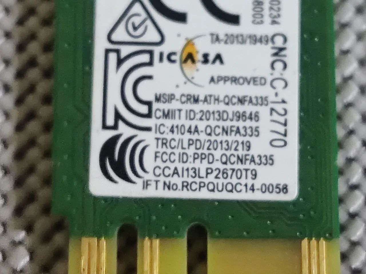 Adaptador placa de rede wi-fi bluetooth para notebook DW1707 - Foto 3