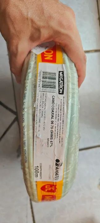 Cabo coaxial 06 75 ohms 67% 100m